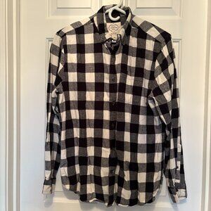 Men's Black and White Flannel